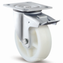 4 5 Inch Nylon PP Polypropylene Swivel Industrial Caster Wheels with Brake